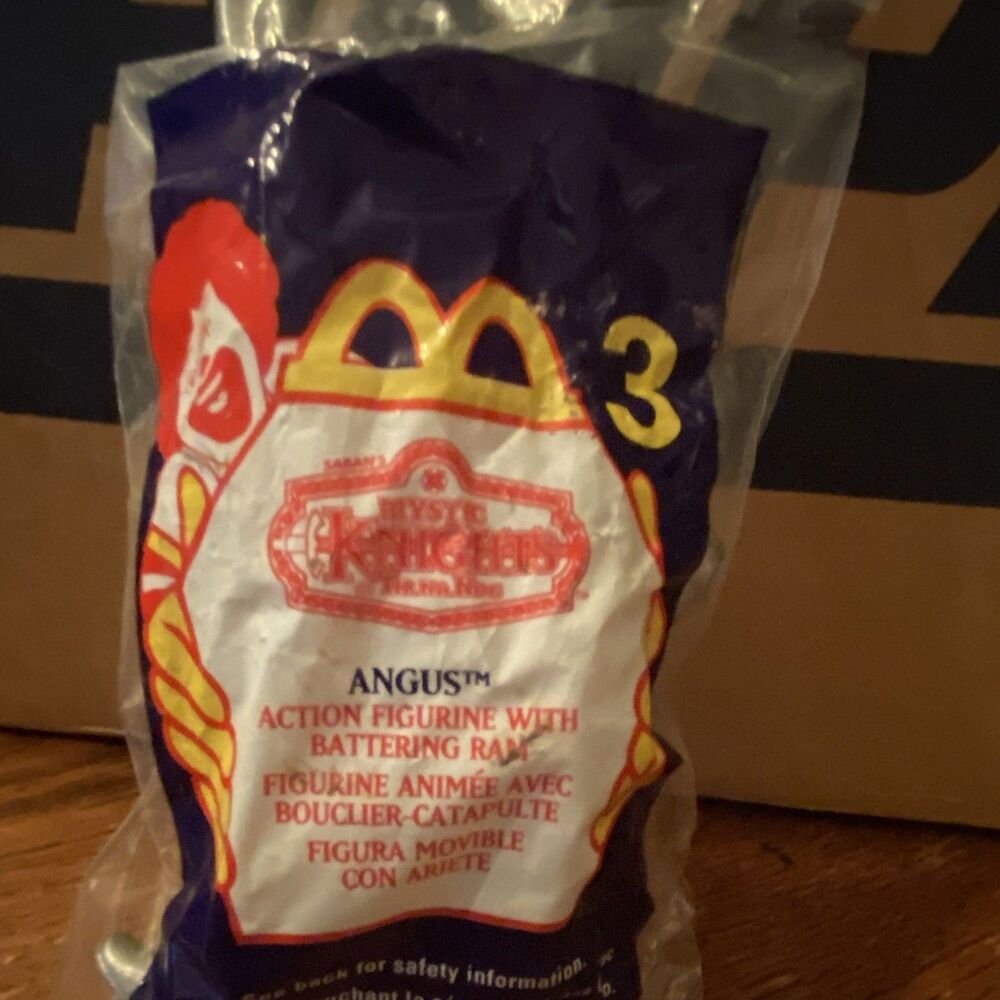 McDonald's Mystic Knights Angus Action Figure w/ Battering Ram #3 (1999) Vintage